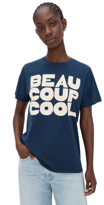 Clare V Original Tee Navy In Blue
