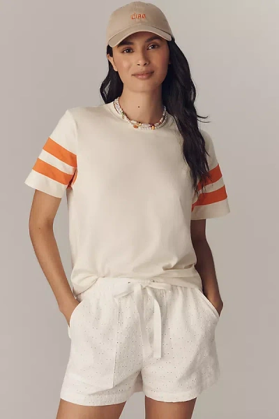 Clare V Original Varsity Tee In Sand