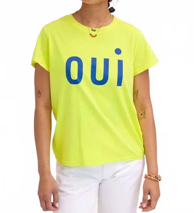 Clare V Oui Classic Tee In Neon Yellow