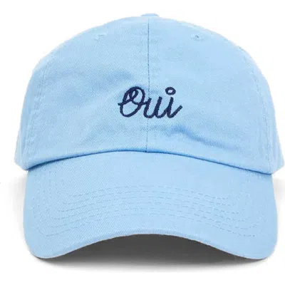 Clare V . Oui Embroidered Cotton Twill Baseball Cap