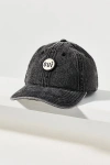 Clare V Oui Patch Denim Baseball Cap In Green
