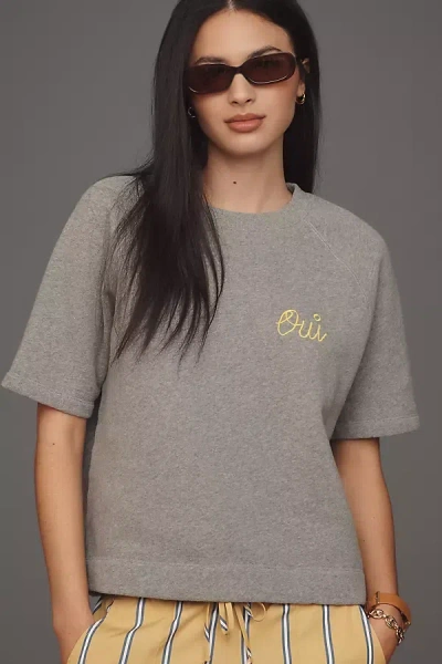 Clare V Oui Short-sleeve Sweatshirt Top