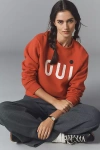 Clare V Oui Sweatshirt In Orange