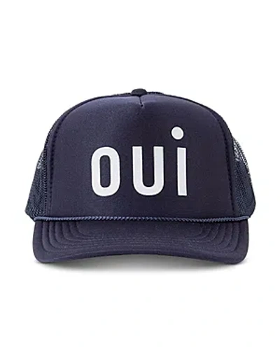 Clare V Oui Trucker Hat In Blue