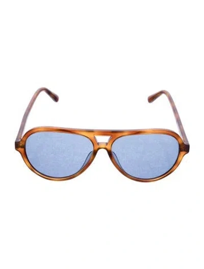 Pre-owned Clare V Oversize Tinted Sunglasses In Brown/orange