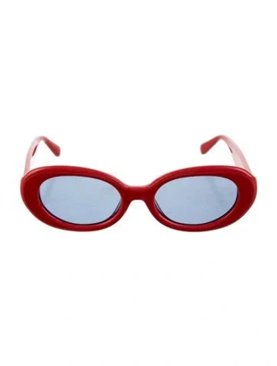 Pre-owned Clare V Oversize Tinted Sunglasses W/ Tags In Red