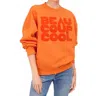 Clare V Oversized Crewneck Sweatshirt In Beaucoup Cool In Orange