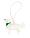 Clare V Paco Leather Dog Fob In White