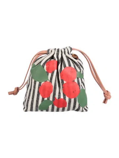 Pre-owned Clare V Pattern Printed Cosmetic Bag In Neutrals