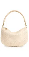 Clare V Petit Moyen Messenger Woven Leather Checker Crossbody In Creme Woven