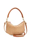 Clare V Petit Moyen Woven Leather Messenger Bag In Natural/cream