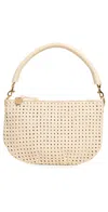 CLARE V PETIT MOYEN MESSENGER CREAM RATTAN