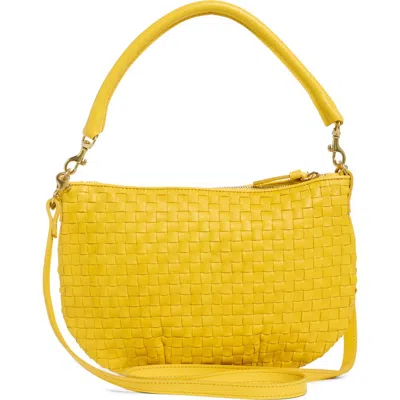 Clare V . Petit Moyen Woven Leather Messenger Bag