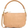Clare V . Petit Moyen Woven Leather Messenger Bag