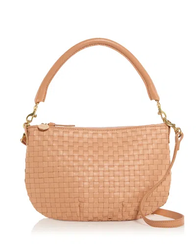 Clare V Petit Moyen Woven Leather Messenger Bag