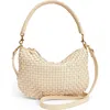 Clare V . Petit Moyen Woven Leather Messenger Bag In Brown