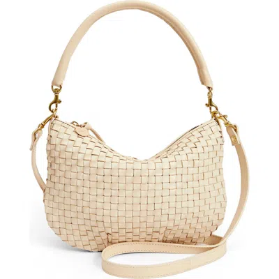 Clare V . Petit Moyen Woven Leather Messenger Bag
