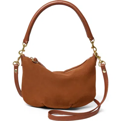 Clare V . Petit Moyen Woven Messenger Bag In Brown