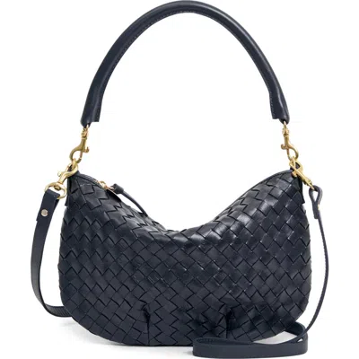 Clare V . Petit Moyen Woven Messenger Bag In Twilight