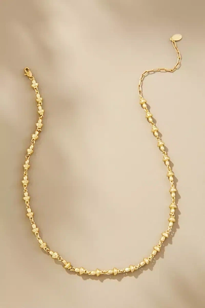 Clare V Petit Mushroom Link Necklace In Gold