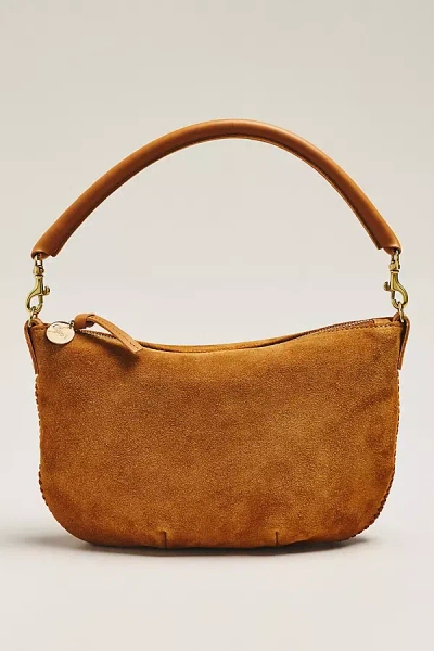 Clare V Petit Suede Moyen Shoulder Bag In Beige