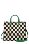 Clare V . Petit Summer Simple Knit Tote Bag In Black Multi