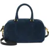 Clare V . Petite Claudine Suede Crossbody Bag In Bright Navy Suede