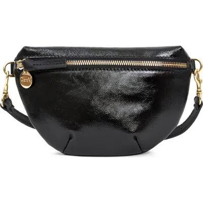 Clare V . Petite Fanny Naplak Leather Belt Bag In Black