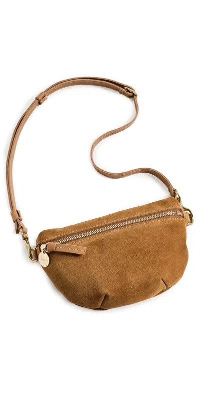 Clare V Petite Fanny Suede Belt Bag Caramel