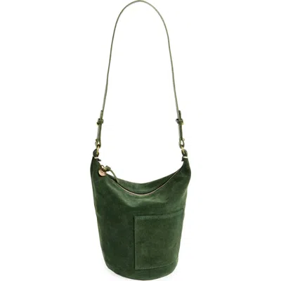 Clare V . Petite Jeanne Suede Shoulder Bag In Loden Suede