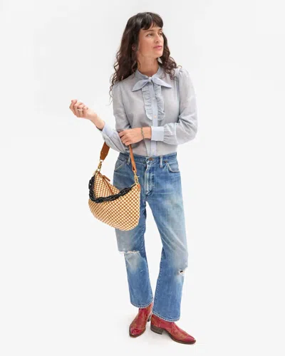Clare V Pia Blouse In Powder Blue