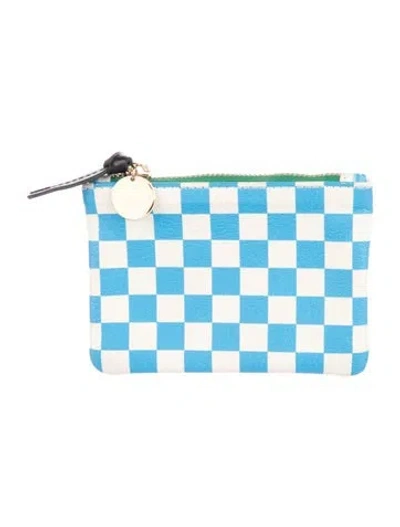Pre-owned Clare V Plaid Print Pouch In Multi
