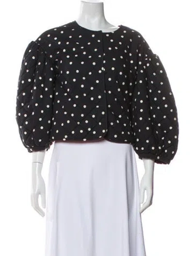 Pre-owned Clare V Polka Dot Print Bolero In Gray