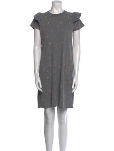 Pre-owned Clare V Polka Dot Print Mini Dress In Gray