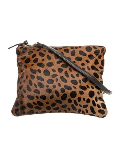 Pre-owned Clare V Ponyhair Crossbody Bag In Black