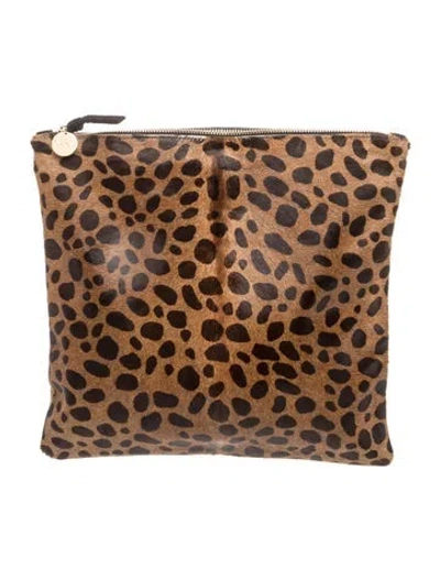 Pre-owned Clare V Ponyhair Crossbody Bag In Brown