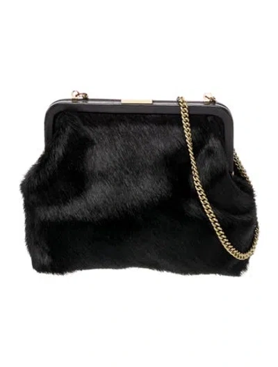 Pre-owned Clare V Ponyhair Evening Bag In Black