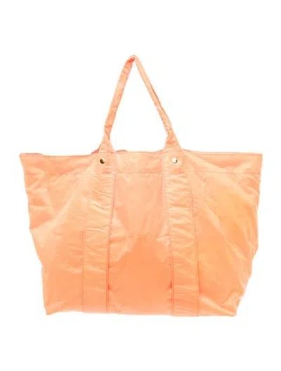 Pre-owned Clare V Ponyhair Tote In Orange