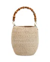 Clare V . Pot De Miel Woven Straw Top Handle Basket Bag In Natural