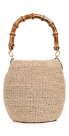 Clare V Pot De Miel Top Handle Straw Basket Bag - Ivory In Natural