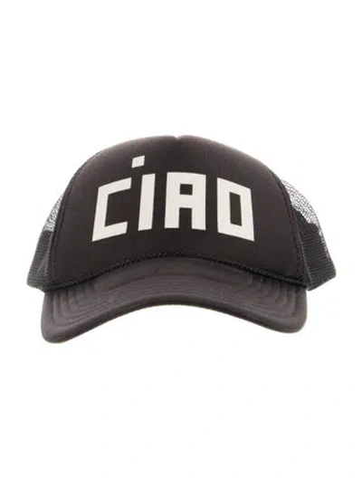 Pre-owned Clare V Printed Baseball Hat In Black