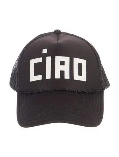 Pre-owned Clare V Printed Baseball Hat In Black