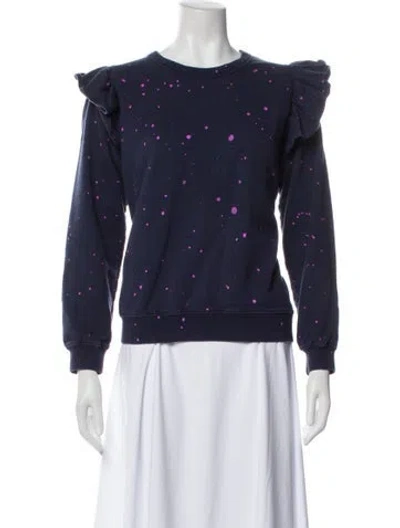 Pre-owned Clare V Printed Crew Neck Sweatshirt In Multi