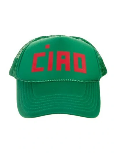 Pre-owned Clare V Printed Hat In Green