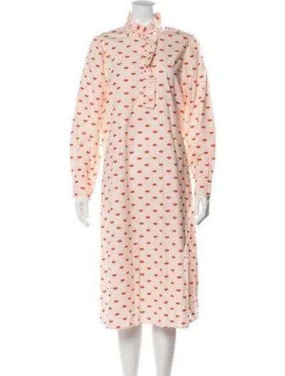 Pre-owned Clare V Printed Long Dress In Pink