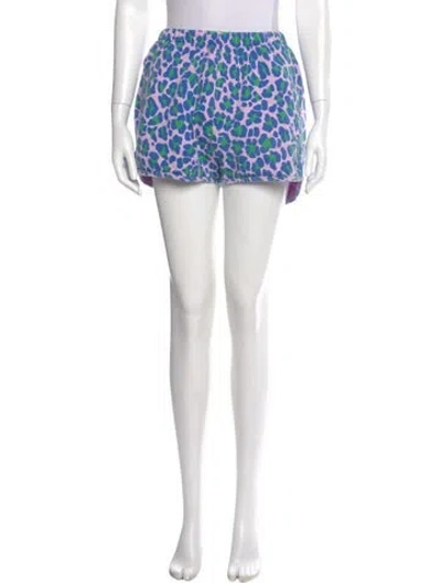 Pre-owned Clare V Printed Mini Shorts In Multi