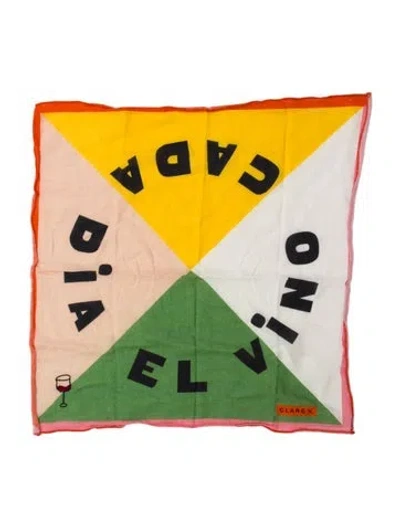 Pre-owned Clare V Printed Scarf In Multi