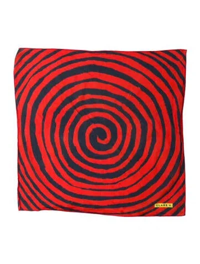 Pre-owned Clare V Printed Scarf In Multi