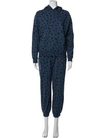 Pre-owned Clare V Printed Tracksuit In Blue