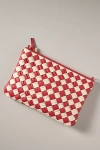 Clare V . Woven Leather Flat Clutch In Red
